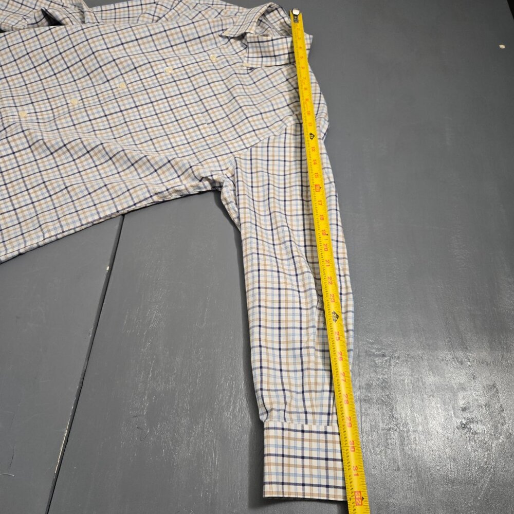 Peter Millar Men’s Plaid Button Down Shirt Medium Cotton Easy Care - Picture 7 of 10